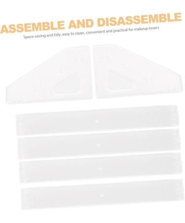 SOESFOUFU Make Up Organizer 4 Small Layer Dressing Cosmetic Plastic Plate Organizer The Tighten Make Makeup Storage Table - Buy Online on GoSupps.com