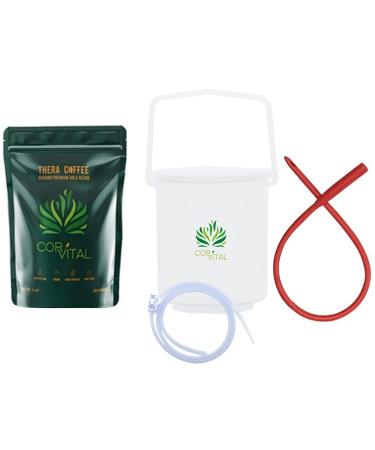 Try It Now Coffee Enema Kit for Colon Cleansing with 1/2 LB Enema Coffee - Enema Bucket Kit - Gerson Approved Home Enema Kit - Enema Coffee Organic - Therapy Roast Coffee Detox Cleanse