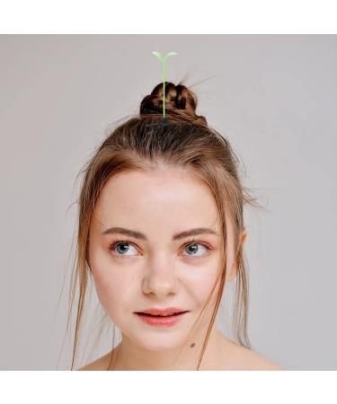 Yardwe 50pcs Green Bean Sprout Hair Clips - Cute Plant Hairpins for Women - Grass Barrette Hair Accessories - Buy Online on GoSupps.com
