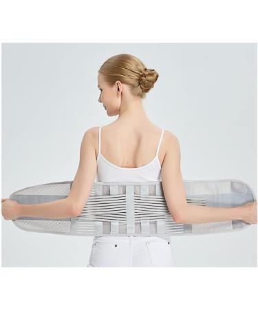 Wgust Back Bandage Support Belt - Breathable Adjustable Lumbar Support for Lower Back Pain Relief | Sciatica Scoliosis Herniated Disc | Unisex XXL Gray - Buy Online on GoSupps.com