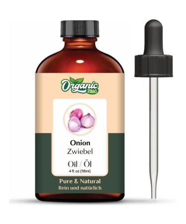 ORGANIC ZING Organic Zing Onion (Allium cepa) Oil | Pure & Natural Oil for Hair Care & Skincare - 4 fl oz