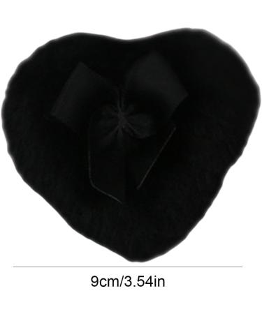 Body Powder Applicator - Heart Shape Powder Puff | Body Powder Puff for Dusting Powder Baby Women Powder Puff for Bath and Travel Black - Buy Online on GoSupps.com