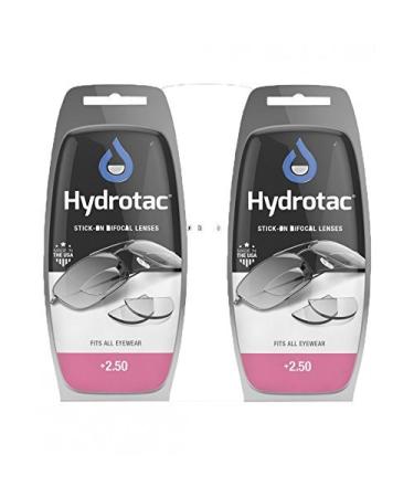 OPTX 20/20 Stick On Magnification Reusable Bifocal Lenses - +2.50 Diopter by Hydrotac