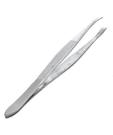 industrious Tweezers for Eyebrows Depilatory tip Carbon Steel Inclined 9 cm Color Silver