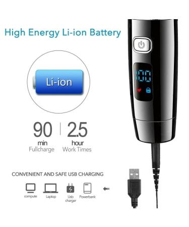 Professional Hair Clippers for Men - Adjustable Wet/Dry Trimmer Ceramic Blade Body Groomer & Beard Shaver - International Shipping Available - Buy Online on GoSupps.com