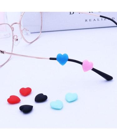 PopetPop 20 Pairs Anti-Slip Glasses Holder Hooks | Heart Shaped Sunglasses Ear Stoppers & Child Temple Anti-Drop Tips - Buy Online on GoSupps.com