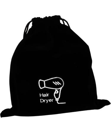 Healeved 4 Pcs Hair Dryer Storage Bag Hair Straightener Bag Wig Bags Hair Dryer Travel Bag Tool Flannel Black - Buy Online on GoSupps.com