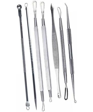 WOONEKY 14 Pcs Blackhead Extractor Blackhead Removal Tool Extractor Tools Comedone Extractor Silver - Buy Online on GoSupps.com