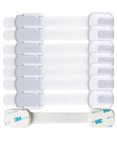 Child Proof Baby Safety Locks For Cabinet Locks Extra 3M Adhesive No Screws For Drawers Cupboard Doors (8Pack child safety cabinet locks)