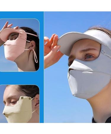 NAERTFD Sun Protection Mask for Women | Full Face Breathable Outdoor Sports Veil | Black Ice-Skating & Summer Sun Shield - Buy Online on GoSupps.com