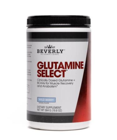 Beverly International Glutamine Select, 60 Servings. Clinically dosed glutamine and BCAA Formula for Lean Muscle and Recovery. Sugar-Free. Wild Berry