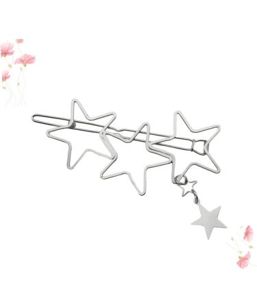 FRCOLOR star hair barrettes hair barrettes for women silver hair clip silver barrettes women's hair clips star hair clip cute hair clips for women Hair Accessories alloy Miss pin - Buy Online on GoSupps.com