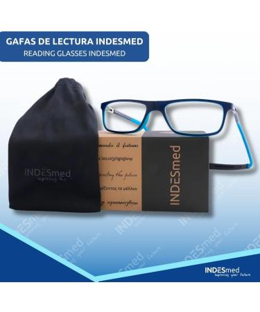 Indesmed Reading Glasses | Magnetic Click Customizable Ribbons Blue Light Filter | Elegant & Lightweight | 1.5 Diopters for Men & Women - Buy Online on GoSupps.com
