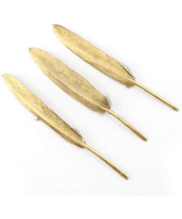 Sowder 50pcs 4-6inch Colorful Gold Goose Feathers for Art Craft Party Decoration - Duck Feather(Gold) - Buy Online on GoSupps.com