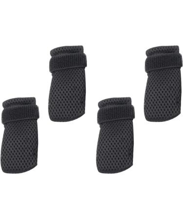 Hemoblo Cat Claw Covers - Breathable Mesh Scratch Protection 4 Pcs - Black Paw Caps for Fur Care & Bathing (10x9x0.5cm) - Buy Online on GoSupps.com