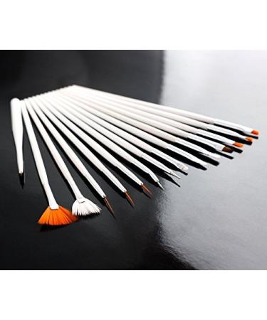15-Piece Nail Art Brush Set for Gel & Acrylic Nails | Mybeautyworld24 - UV Gel Design Tools - Buy Online on GoSupps.com
