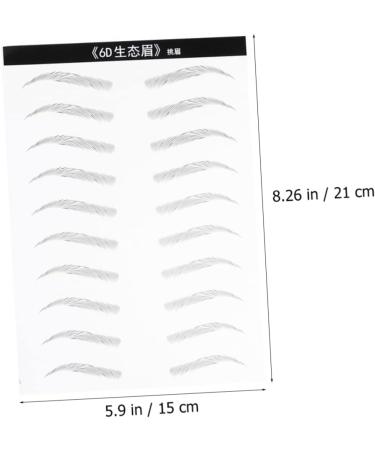 FOMIYES 6 Sheets Pairs Black Makeup Stick-on Brows Eyebrow Makeup Tools Eyebrow Stickers 3d Artificial Patch - Buy Online on GoSupps.com