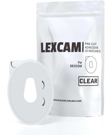 Dexcom G6 Adhesive Patches - Pack of 20 - Clear Waterproof CGM Overpatch by Lexcam - Buy Online on GoSupps.com