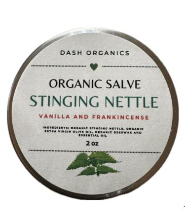DASH ORGANICS Organic Stinging Nettle Salve | Vanilla & Frankincense Scented | 2oz Herbal Balm