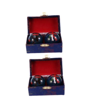 Gatuida 2st Tool Hand Balls For Stress Dimination Glock Play Souvenir Massagekugel Cloisonne Fitness Trainer Mediumx2PCs Gr nx2Stk