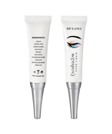 DE'LANCI Eyeshadow Primer/Fixer Liquid,Restore Dry Eyeliner Mascara,Mix Loose Chunky/Dust Glitter Powder Pigment,Eyeshadow primer Base Glue Long Lasting Eye Makeups,Turn Eyeshadow to Eyeliner,Eyebrow No color