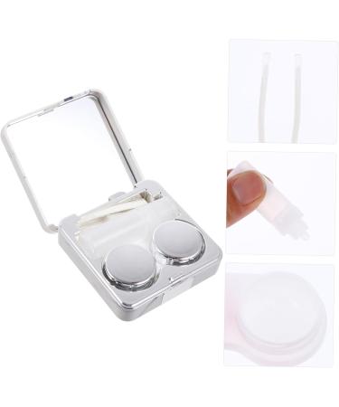 Solustrative 12-Piece Hard Contact Lens Case - Durable Mini Organizer with Mirror & Travel Storage | International Shipping - Buy Online on GoSupps.com