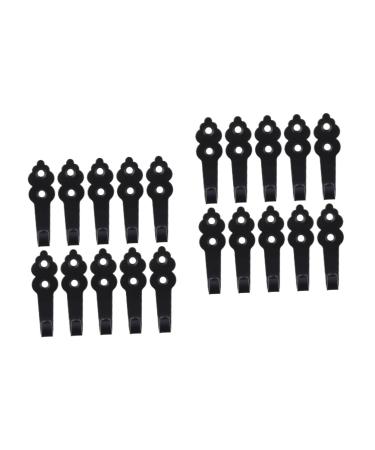 Cabilock 20 Pcs Hook up Wall Mounted Coat Hooks Rustic Coat Hooks Rustic Hanger Robe Hook Bag Hook Porch 7X4CMx2pcs Blackx2pcs