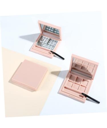 Shop 2pcs Empty Eyeshadow Dish & Cosmetic Case | Pink Square Palette for Cosmetics - International Shipping Available - Buy Online on GoSupps.com