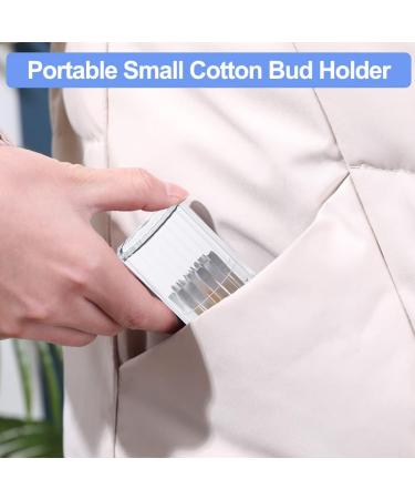 Portable Cotton Swabs Container - 2 Piece Clear Storage Box with Dust-Tight Lid | Ideal for Travel (Blue) - Buy Online on GoSupps.com