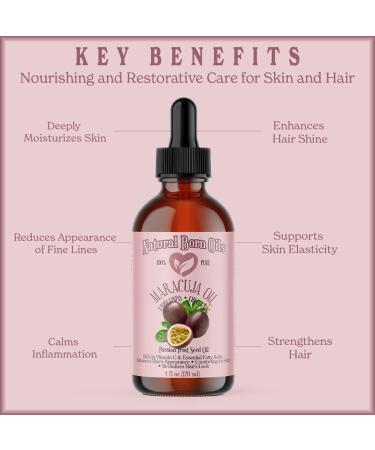 Natural Born Oils Maracuja Oil - 1 Gallon Organic Cold-Pressed Passion Fruit Oil for Radiant Skin & Healthy Hair - Buy Online on GoSupps.com
