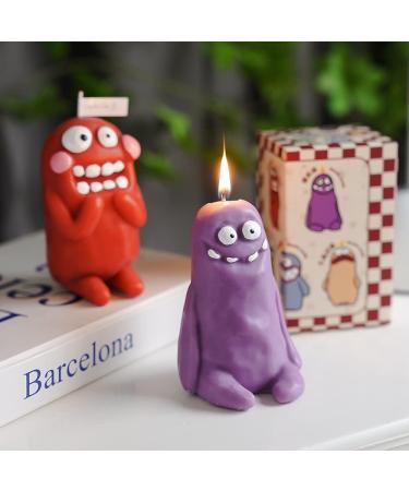 Cute Scented Candle: Natural Soy Wax with Essential Oils for Relaxation & Mood Enhancement - Fun Gift for Women & Children - Long Lasting Burn - Rose Ebony Scent - Creative Home Decor - Buy Online on GoSupps.com