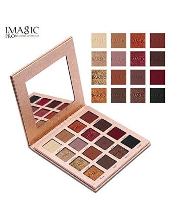 16 Color Matte & Shimmer Eyeshadow Palette | Luxury Metallic Gold & Nude Blending Powder with Mirror - Super Pigment Makeup - Buy Online on GoSupps.com