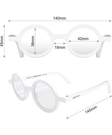 LONDON MOLE Round Reading Glasses | White Frames | Stylish Men's Women's Unisex Readers 1.0x - Buy Online on GoSupps.com