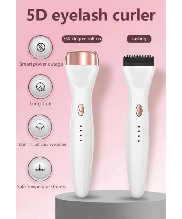Heated Eyelash Curlers for Fast Heat Up 5D Electric Eyelash Curler with Ergonomic Design for Long Lasting Heated Eyelash Curler with 3 Adjustable Temperature Fit for Eyelashes Curve (Pink) - Buy Online on GoSupps.com