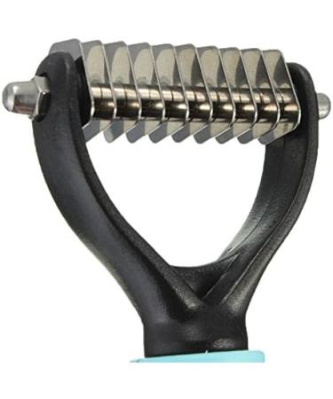BlueMoo Professional Pet Dog Cat Comb Brush Dematting Deshedding Grooming Trimmer Tool-10 Blades (Blue) - Buy Online on GoSupps.com