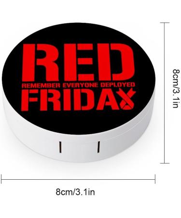 R.E.D Remember Everyone Deployed Red Friday Contact Lens Travel Kit - Portable Cute Box with Mirror for Outdoor Use - Buy Online on GoSupps.com