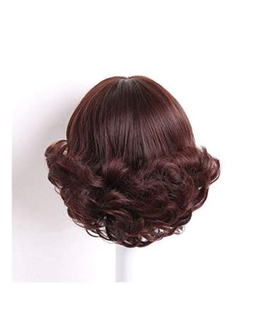 BGHJUE Short Curly Wig for Black Women - Brown Pixie Wig with Big Curls 30cm - Perfect for Any Occasion - Buy Online on GoSupps.com