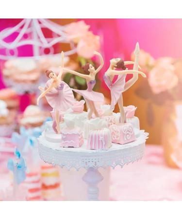 Fahibin 3pcs Ballet Dancer Cake Topper Ballet Dancer Statue Figures Ballerina Ballet Girl Cake Topper Figures for Decorating Cakes And Desserts Pink - Buy Online on GoSupps.com