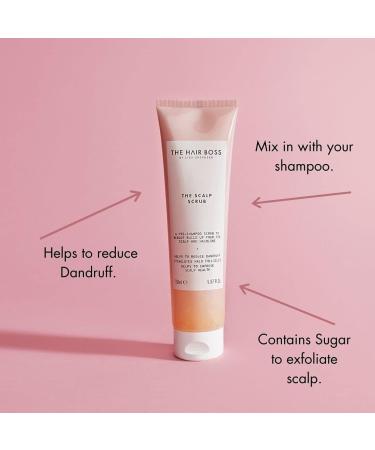 The Hair Boss Scalp Scrub with Tea Tree Oil & Rosebay Extract 150ml - White - Buy Online on GoSupps.com