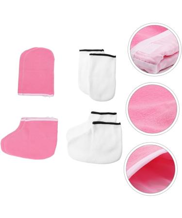 MERRYHAPY 4 Pairs Hand and Foot Mask Paraffin Wax Gloves Exfoliating Glove Hand Moisturizer Gloves Paraffin Gloves Thermal Gloves Cloth Gloves Cracked Hands Skin Care Glove Take a Bath Sock - Buy Online on GoSupps.com