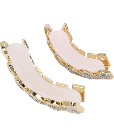 Brass Galvanized Messing Teeth Set - Hip-Hop Props & Halloween Accessories | Two-Color Decoration - Buy Online on GoSupps.com