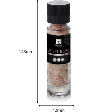  Comptoirs et Compagnies COMPTOIRS ET COMPAGNIES - Himalayan Pink Salt Crystal Mill - Non-Iodized and Unrefined - 100g - Buy Online on GoSupps.com