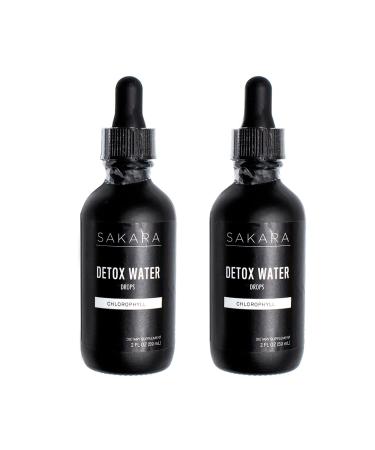 Sakara Chlorophyll Drops, 2 - 2oz Bottles (60 Servings) | Organic Liquid Chlorophyll Supplement for Gut Health, Skin Clarity, Immunity, Digestion, Hydration, and Energy, Natural Deodorant, Vegan - Buy Online on GoSupps.com