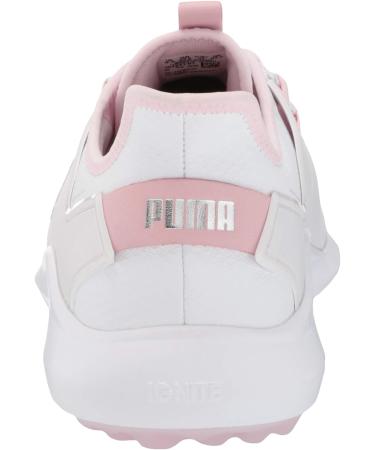 PUMA Golf Ladies Ignite FASTEN8 Spikeless Shoes 7 - White/Silver/Pink - Buy Online on GoSupps.com