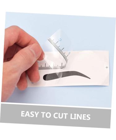 DOITOOL 50pcs Eyebrow Positioning Ruler Nail Sticker Mold Eyebrow Template Eyebrow Measuring Tool Set Scale 18.00X3.80X0.10CM Blue - Buy Online on GoSupps.com