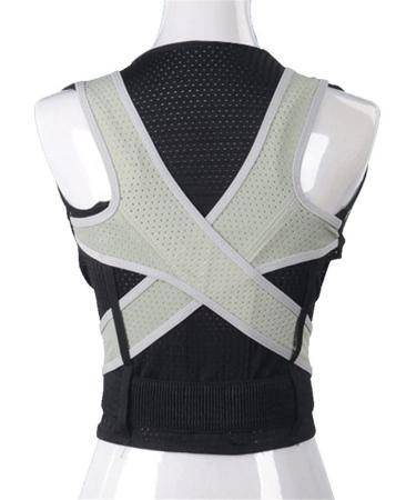 Male Female Adjustable Posture Corrector Corset Back Brace Back Belt Lumbar Support Straight Corrector (Color : Black Size : L code) Feito na China Full moon lofty ambition