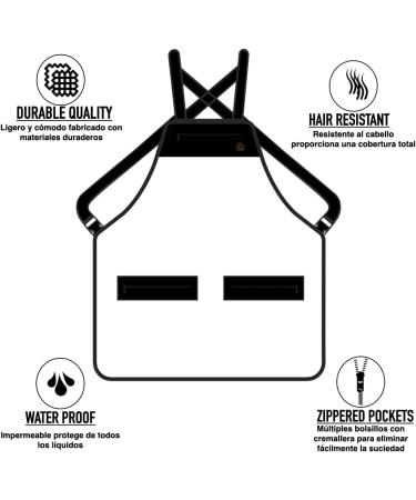 Shop Bandana Barber Capes & Hair Cutting Apron Set - Men's Blue Snap Closure Hair Proof Combo - Buy Online on GoSupps.com