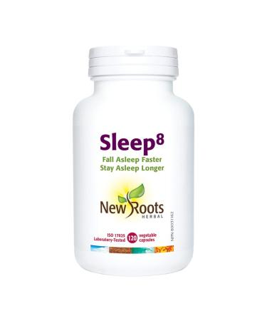 New Roots Herbal - Sleep8-120 capsules - Fall Asleep Faster Stay Asleep Longer 120 count (Pack of 1)
