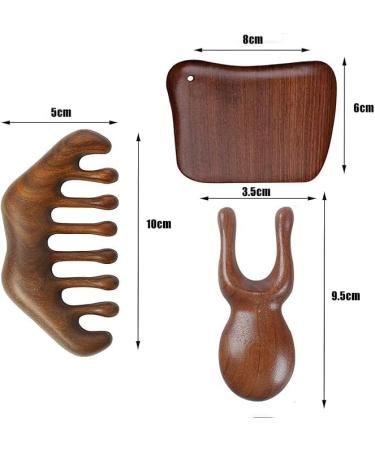 Miupoo Wood Gua Sha Massage Kit - 3-Piece Face & Body Roller Set for Cellulite & Trigger Point Relief - Buy Online on GoSupps.com