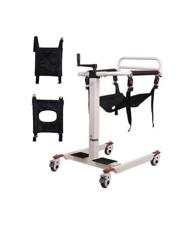 Patient Lift Wheelchair For Home Steel Transport Wheelchair Multifunctional Elderly Disabled Full Body Patient Transfer Lifter With Padded Seat 330 Lbs Weight Capacity(Color:C)